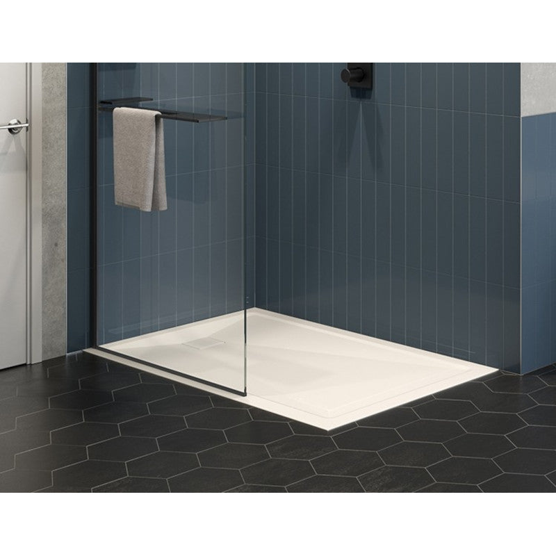 Base de douche avec seuil dissimulé drain décentré LVL — Plomberie ...