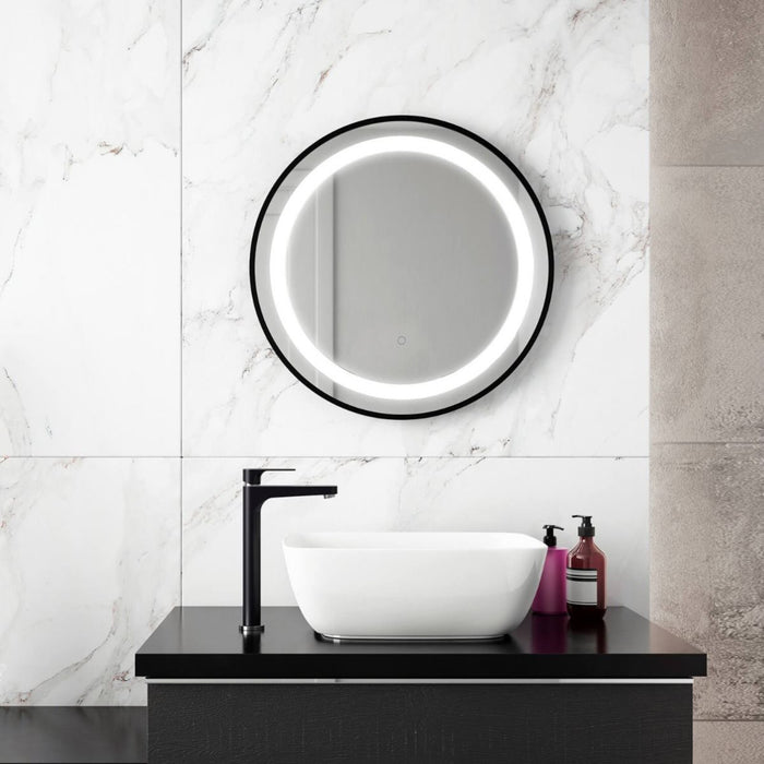 Miroir à éclairage Del pour salle de bain Collection EFFECT 24” X 24”