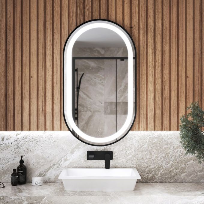 22" X 38" oblong mirror with LED lighting Effect Collection