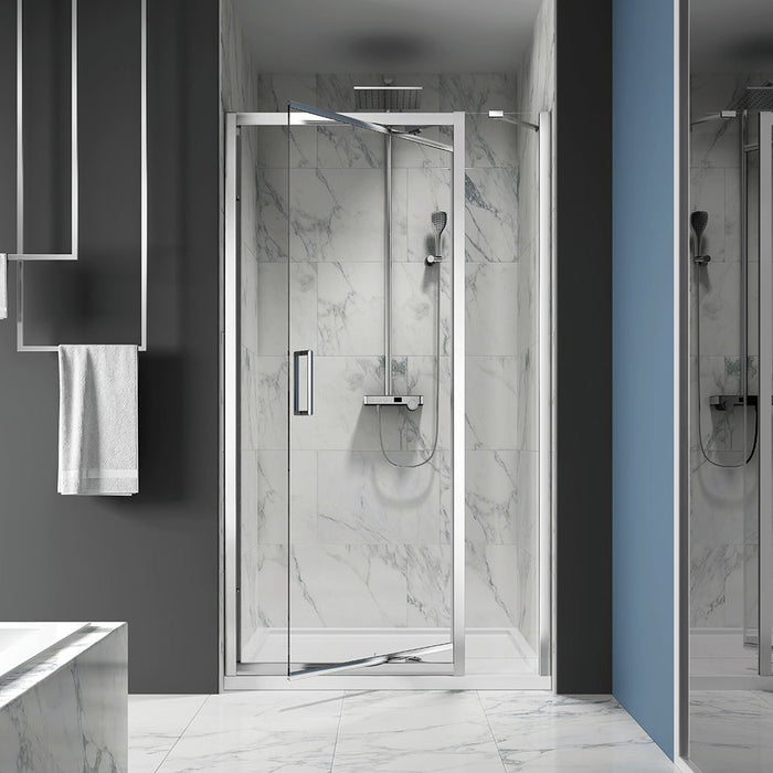 Alcove shower door and fixed panel kit Collection Xenia